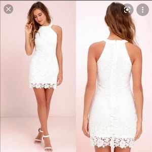 Lulus Ivory Love Poem Lace Dress XS